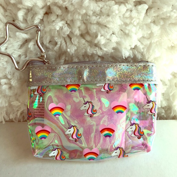 Claire's Accessories - NWT unicorn change purse and key chain with zipper